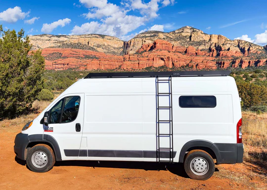 Orion Stealth+ rack and ladder on a Promaster