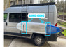 Load image into Gallery viewer, A surf board on the side of a van using Orion van gear products