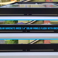 A comparison of flush mounting solar brackets using orion van gear rack and solar brackets