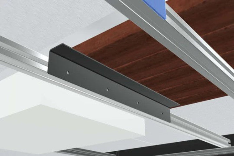 What a promaster deck bracket looks like from underneath an orion roof rack