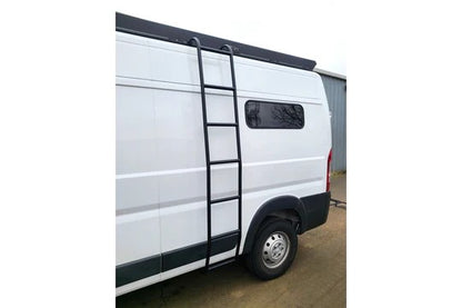 Orion Van Gear Side Ladder on a 159 Promaster with Stealth+ Roof Rack