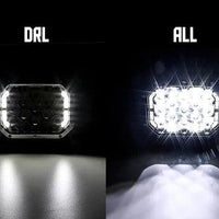DG-23 5x7 LED light DRL vs all lights on