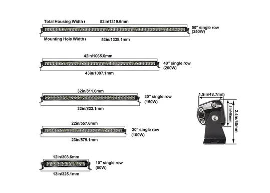 Slim Light Bar Specs