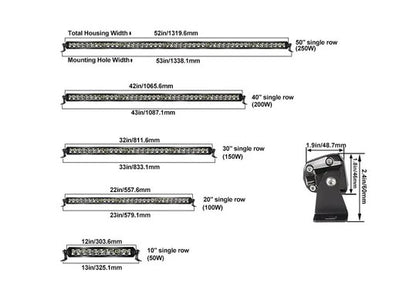 Slim Light Bar Specs