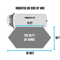 Dragonfly side awning dimensions