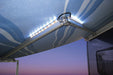Fiamma rafter LED shown at night on awning